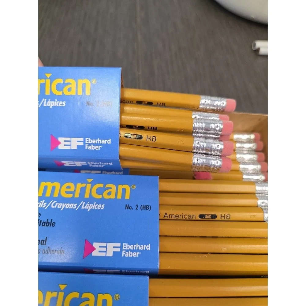 Eberhard Faber American Pencils No.2 HB Unsharpened Pack Of 68 USA Vintage